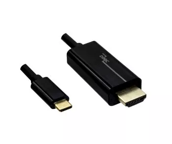 USB 3.1 cable type C male to HDMI, 4K2K@60Hz, HDCP, HDR, black, length 2.00m, polybag